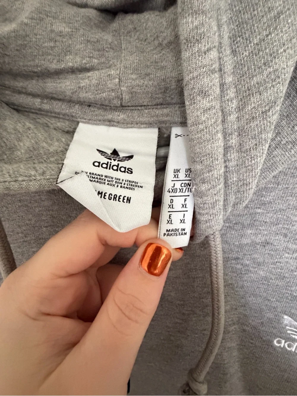 adidas Gray Trefoil Pullover Hoodie